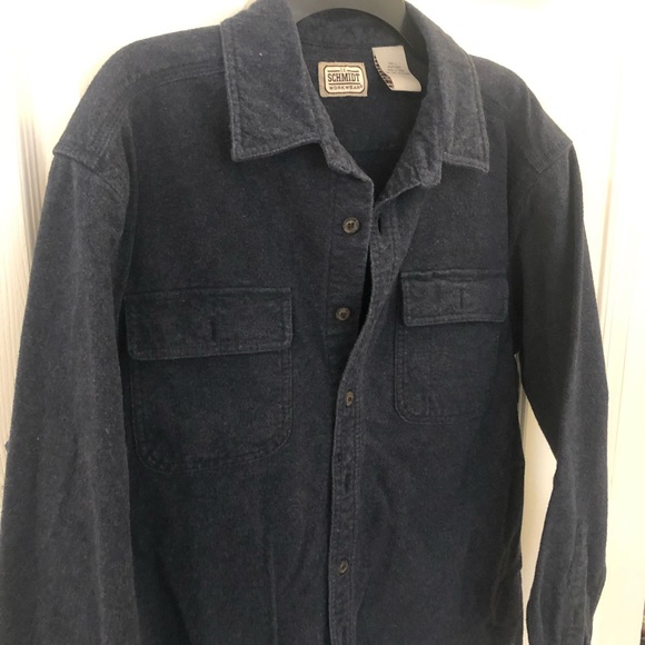 C E Schmidt Other - CE Schmidt Workwear Navy Blue Soft Wool Shirt or Shirt Jacket Mens Size L NWOT